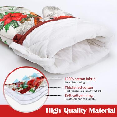 Набір з 2 кухонних рукавичок та тримача для каструлі Arquiel Gnome Autumn Orange Checked, 100 бавовняні кулінарні рукавички, термостійкі кухонні рукавички для приготування їжі, осінній декор, подарунки для жінок (різдвяна червона пташка, духовка тримач дл