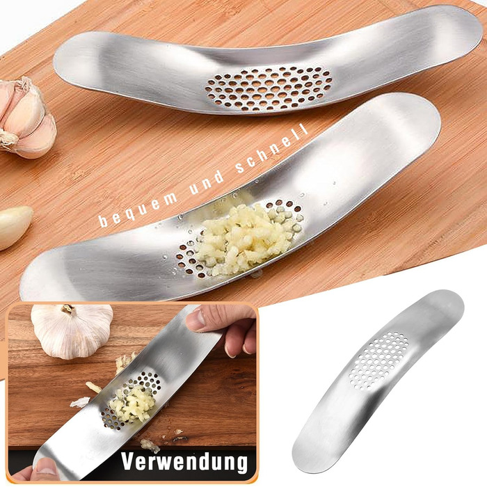 Часникодавка-гойдалка з нержавіючої сталі 19 x 4 см GATIHOK