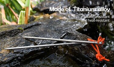 Титанові кілочки для намету довжиною 20 см 8 шт. Ti4006P iBasingo