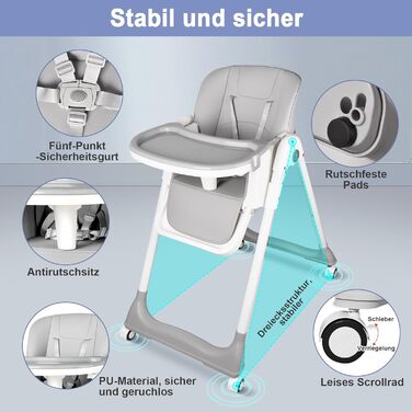 Дитячий стільчик для годування від 6 місяців ONNWIN