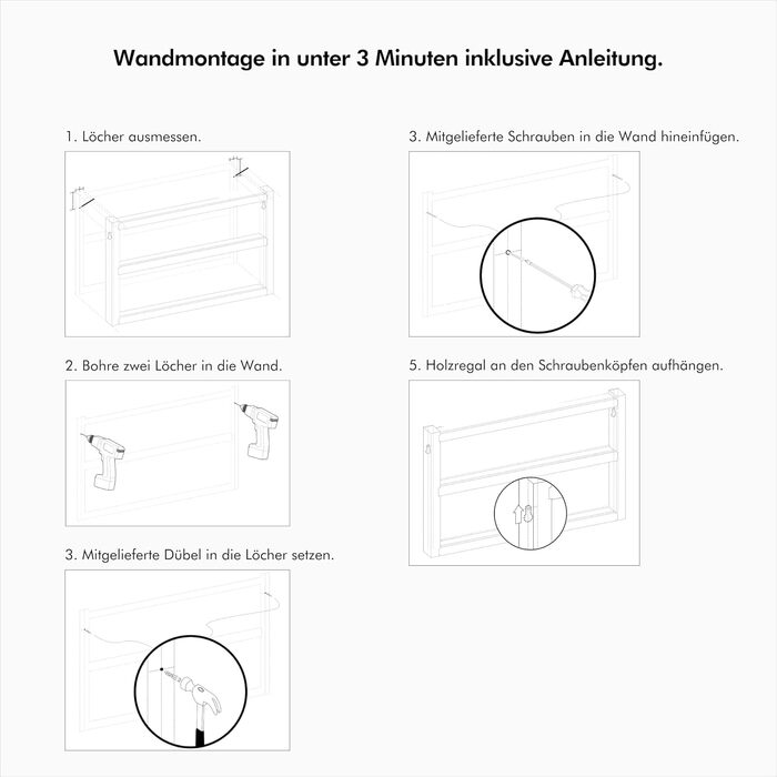 Полка для специй деревянная, KIVY