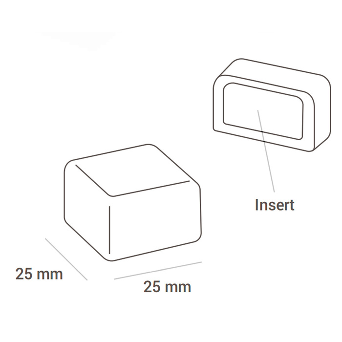 CH015 Набір форм для праліне QUADRO 25х25 h15 мм (24 шт.)