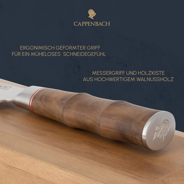 Ніж кухарський 20 см, дамаська сталь CAPPENBACH