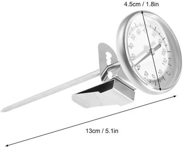 Термометр для молока з регульованим затиском 13 х 4,5 см Barista Coffee FTVOGUE