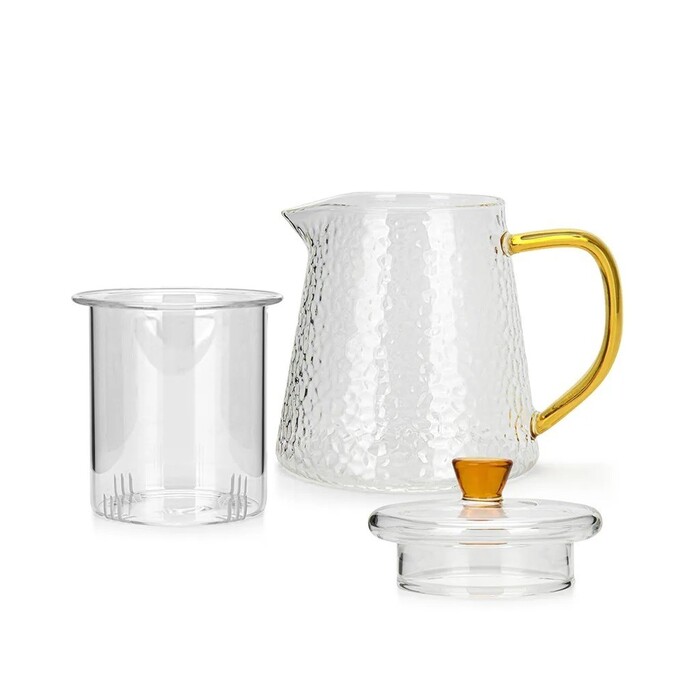 Чайник для заварювання Fissman 600 мл зі сталевим фільтром жаростійке скло (6469)