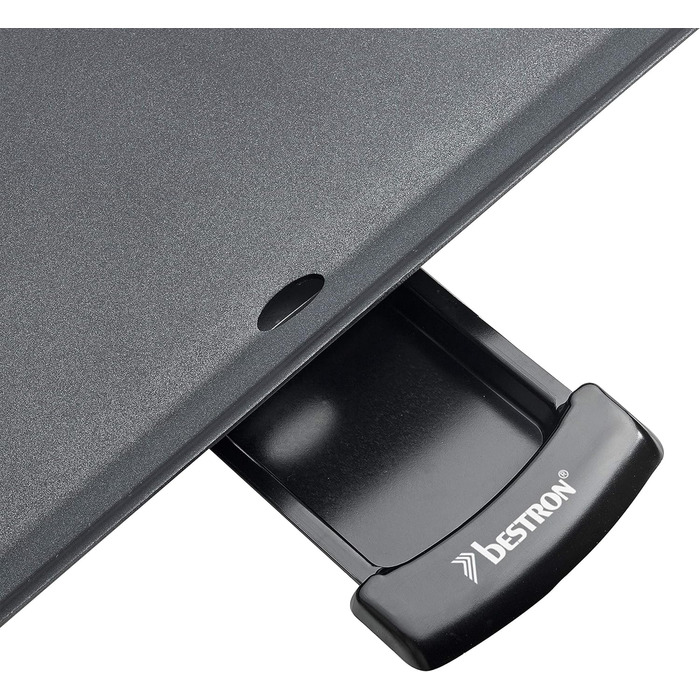 Електрична сковорода Bestron з антипригарним покриттям, задоволення від гриля до 10 осіб, дуже довга поверхня для гриля, 2 000 Вт, колір Чорний (L)