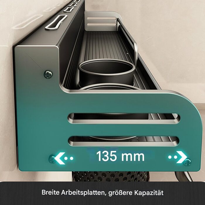 Настінний органайзер для кухонного приладдя 40 см Foway