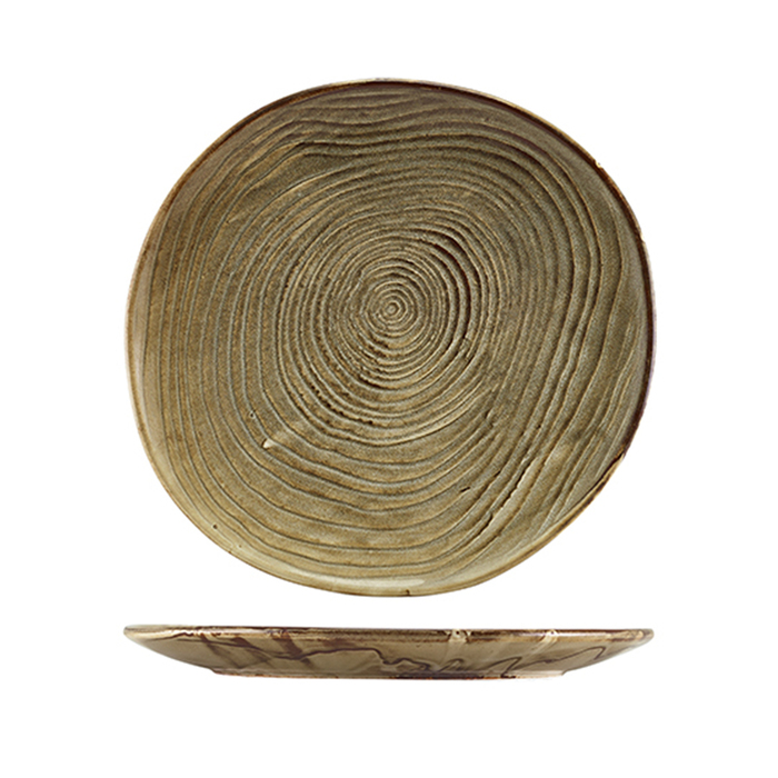 Тарілка плоска 28,5 см, оливкова, Organic, Genware