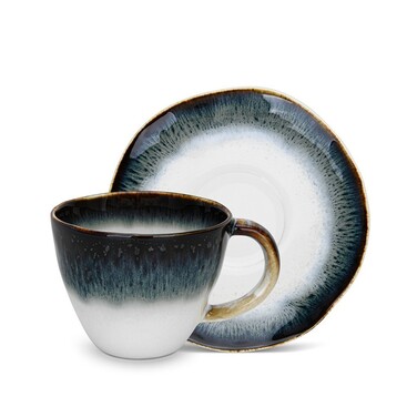 Набір Fissman з 2-х кухлів GALACTICA 230 мл з блюдцем порцеляна (13629)