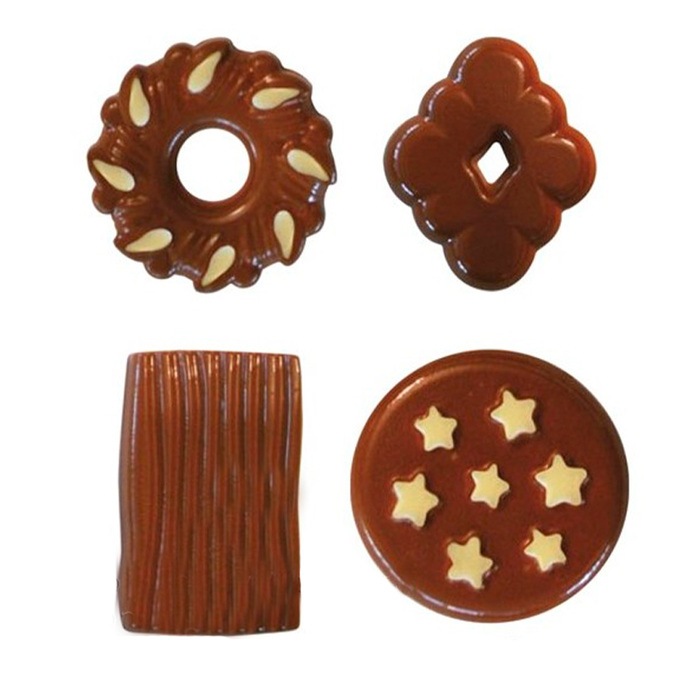 SCG25 Форма силіконова для шоколаду 'Печиво' 49х29 mm, h 6,8 mm