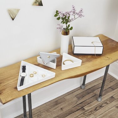 Лоток для коштовностей 24,13x20,95x3,81 см білий Trinity Schmucktablett Umbra