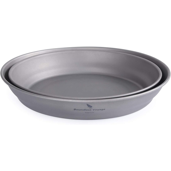 Безмежна подорож Титанова пластина Тарілка Відкритий кемпінговий посуд Зовнішня миска Титановий посуд і посуд Вимірювальний набір для кемпінгового рюкзака (Ti15167A-U)
