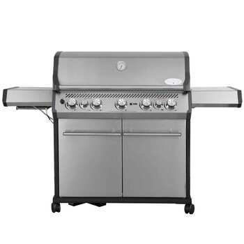 Газовый гриль SANTOS S-518, с боковой и задней горелкой, нержавеющая сталь 890604 Код: 010959