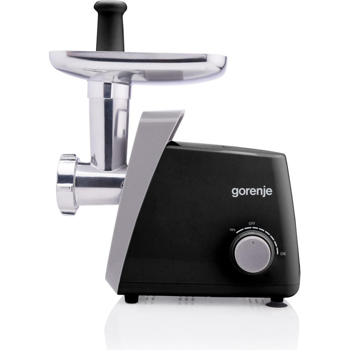 Gorenje М'ясорубка, 1600Вт, 2,2кг/хв, 2 решітки, пластик+метал, чорний