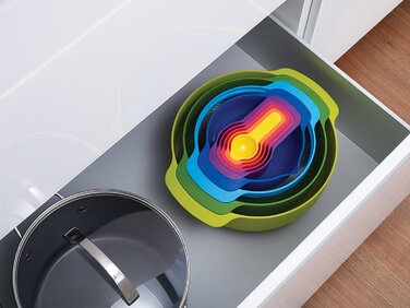 Набір мисок 9 предметів Nest Plus Multicolor Joseph Joseph