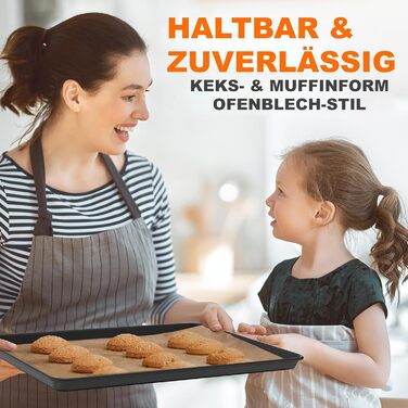 Набір форм для випічки NutriChef - Набір із 8 антипригарних форм для випічки - Без PFOA, PFOS, PTFE, придатний для використання в духовці до 232C - Кругла форма для випічки, форма для хліба, форма для мафінів та форма для дека, придатна для миття в посудо