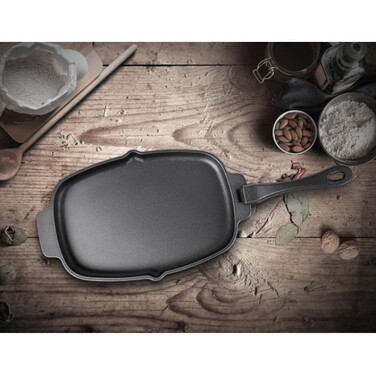 Чавунна сковорода зі знімною ручкою і підставкою 33,5х21 см GRILLI 777201 Код: 012734