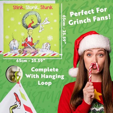 Набір з 2 різдвяних кухонних рушників ‎65 x 65 см The Grinch