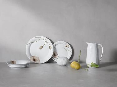 Тарелка глубокая 21 см, белая с акварельным узором Poppy Hammershøi Kähler