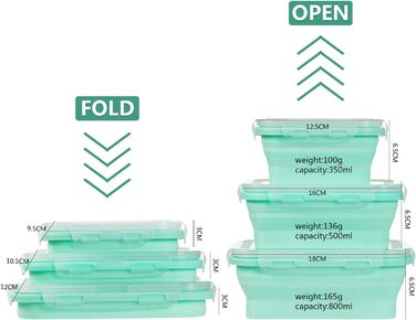 Складані контейнери для зберігання 3 шт Diealles Shine