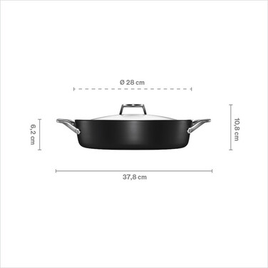 Сотейник с крышкой Fiskars Taiten 28 см (1066950)