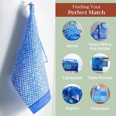 Набір із 3 багатоцільових кухонних рушників Maison d&39 Hermine Сільське Різдво зі 100 бавовни Барні рушники День подяки/Різдво (50 см x 70 см) (06 - Indigo Love)