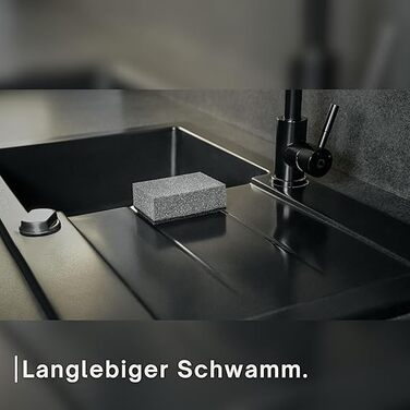 Черная губка для мытья посуды 8 шт. Black Sweden Home