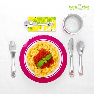 Дитячі столові прибори Пінгвін, набір 4 предмети Koru Kids
