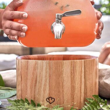 Скляний диспенсер для напоїв 5,5 л з краном та підставкою Springlane Kitchen