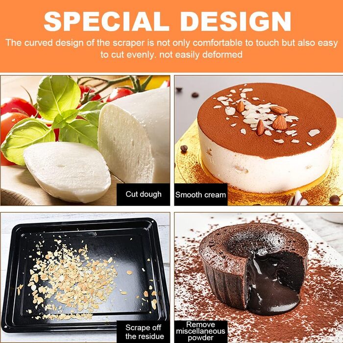 Скребок для тіста 2 шт 12,8 х 9,7 см Tadipri