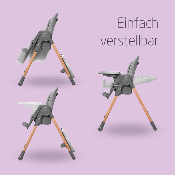 Дитячий стільчик для годування від 0 до 14 сірий Minla Maxi-Cosi