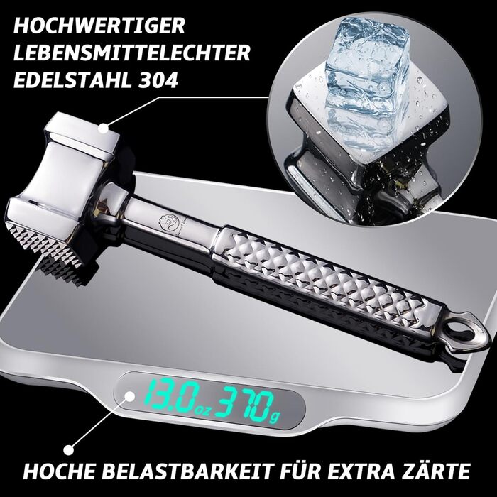 Молоток для м'яса з нержавіючої сталі 29,7 см Gourmet Easy