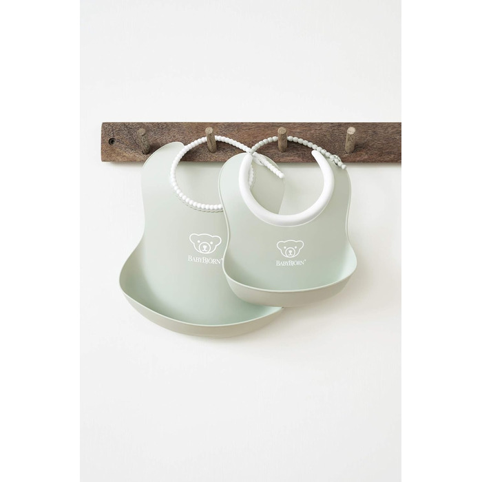 Слюнявчики для дітей 2 предмета, блідо-зелений BabyBjörn
