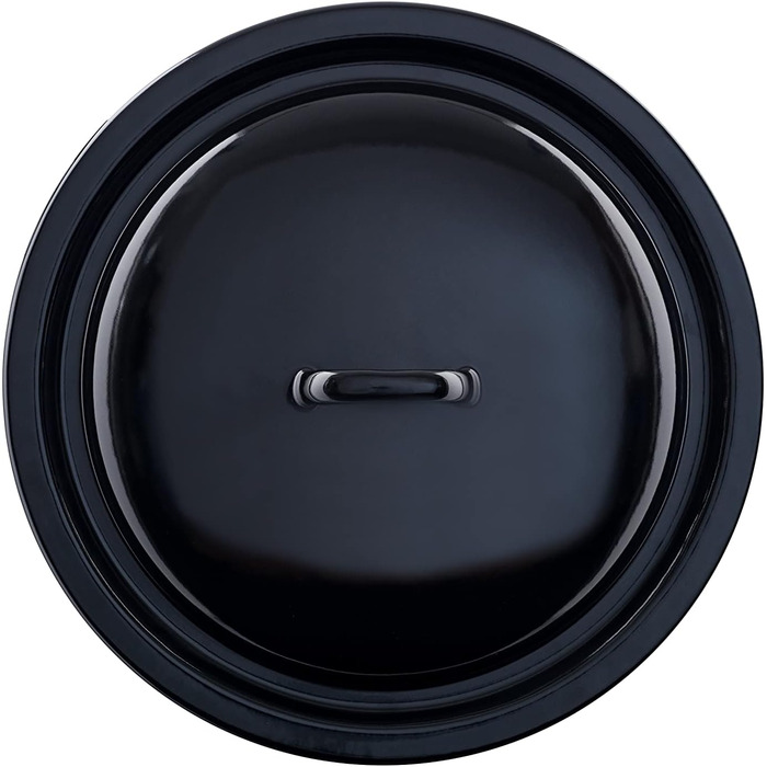 Сковорода для шніцеля 34, CLASSIC - ЧОРНА ЕМАЛЬ, діаметр 34 см, висота з ручками 13,1см, ємність 3,7 л, емаль, чорна, кришка опціонально, індукційна, 0384-022