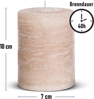 Набір із 4 свічок  7 x 10 см Brandsseller