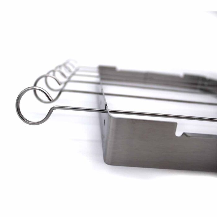 Набір з 6 шампурів 30 см на складаній підставці Santos