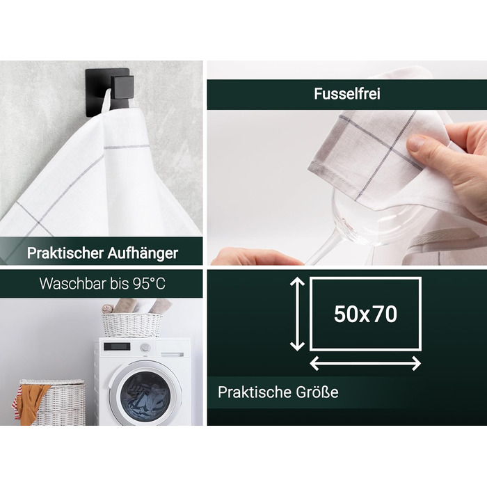 Набір кухонних рушників з 5 предметів 50 х 70 см ZOLLNER