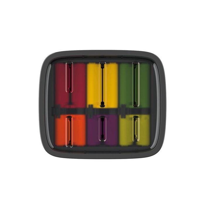 Набір ножів в підставці з захистом від дітей 6 предметів темно-сірий LockBlock Joseph Joseph