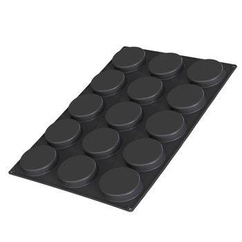 SQ074/YL Форма силіконова 600x400 мм,  'діско' d 100 h 20 mm, 155 ml x 15 tot. 2325 ml;