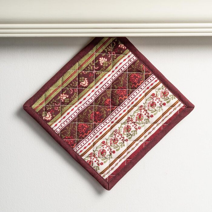 Рукавички для духовки Maison d&39 Hermine, підставки для каструль, 100 бавовна, термостійкі кухонні рукавички, рукавички для духовки (19 см x 33 см) та підставки для каструль (20 см x 20 см) для приготування їжі, Morzine - Рукавички для духовки на День по