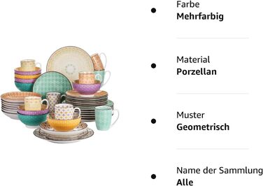 Набор фарфоровой посуды Haruka, 48 шт. - Mness aptieka Набор круглых комбинированных сервизов на 12 человек, включает чашки, миски, десертные тарелки и обеденные тарелки (тюльпан, обеденный сервиз из 40 предметов)