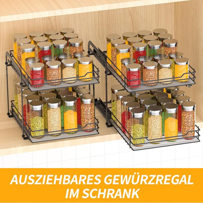 Висувна стійка для спецій дворівнева 23,2 х 26,4 х 23 см MAYZOLOP