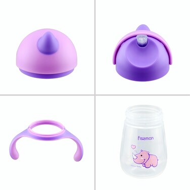 Пляшка для води Fissman 260 мл з трубочкою (6901)