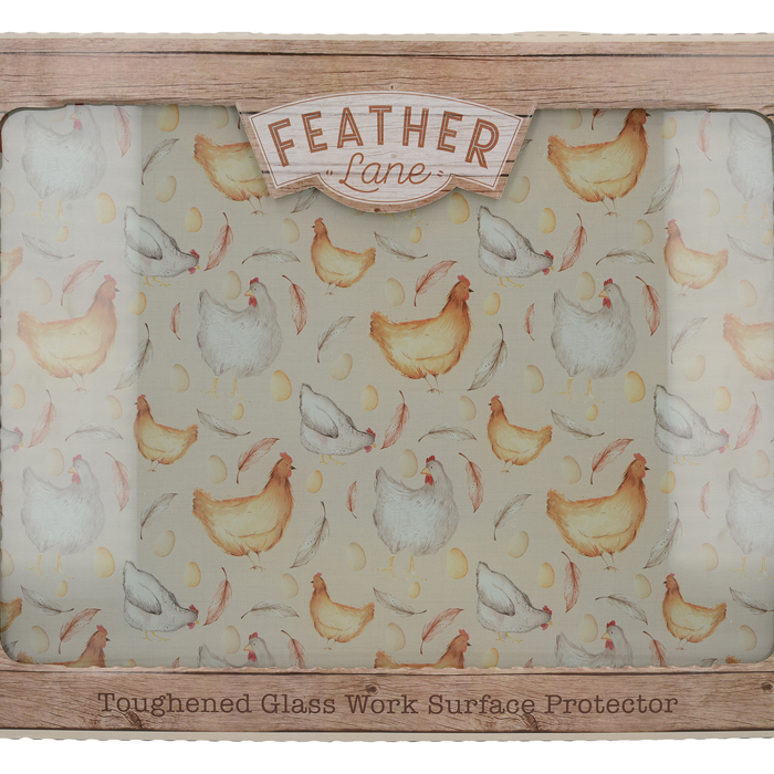 Дошка кухонна CreativeTops FEATHER LANE, скляна, 40 х 30 см