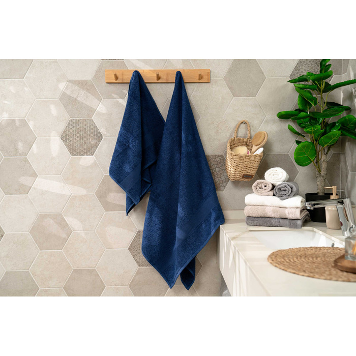 Рушник махровий Ardesto Benefit, 70х140см, 100% бавовна, синій темний