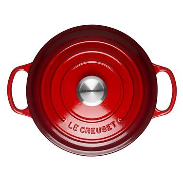 Каструля / жаровня з кришкою 24 см, вишневий Signature Le Creuset