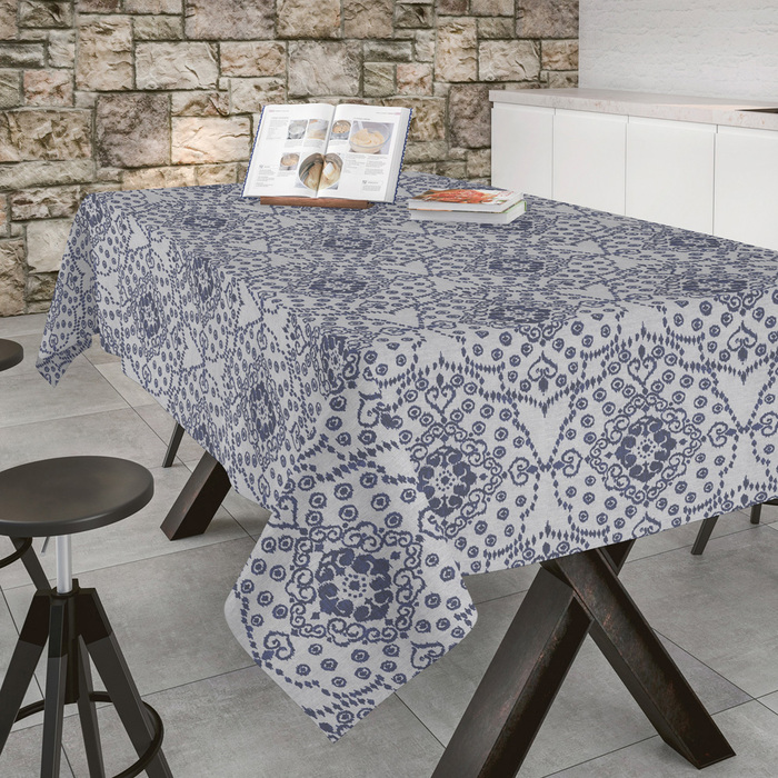 Скатертина Aitana textil Giotto Jeans, полікотон, 140 х 200 cм
