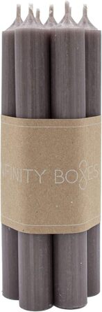 Набір з 7 конічних свічок 2,2 х 18 см, сіро-коричневий Infinity Boxs