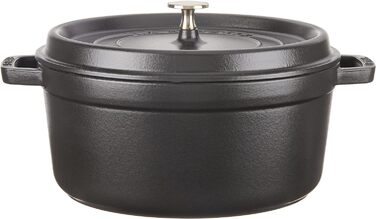 Кокот круглый 26 см, черный Staub