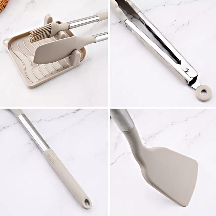 Набор кухонных принадлежностей, 13 предметов, бежевый FlyHigh